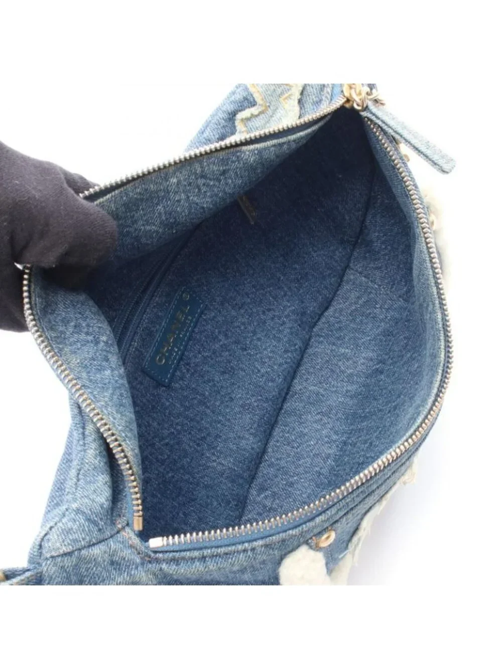 Chanel Waist Bag Body Denim Blue Coco Charm - Picture 3 of 7